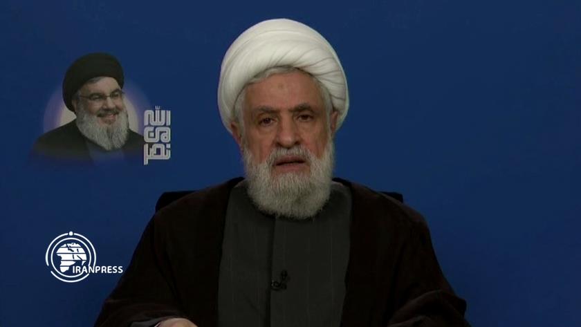 Iranpress: الشيخ قاسم: مشروع تدمير المقاومة انهزم والقضية الفلسطينية عادت للواجهة + فيديو