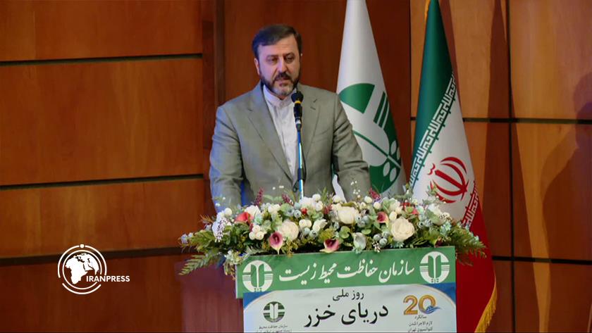 Iranpress: غريب آبادي: أمن بحر قزوين مسؤولية الدول الساحلية + فيديو